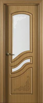 Дверь межкомнатная Шпон ФЛ Турция ДО, 2,0х0,8 м, цвет дуб, стекло матовое